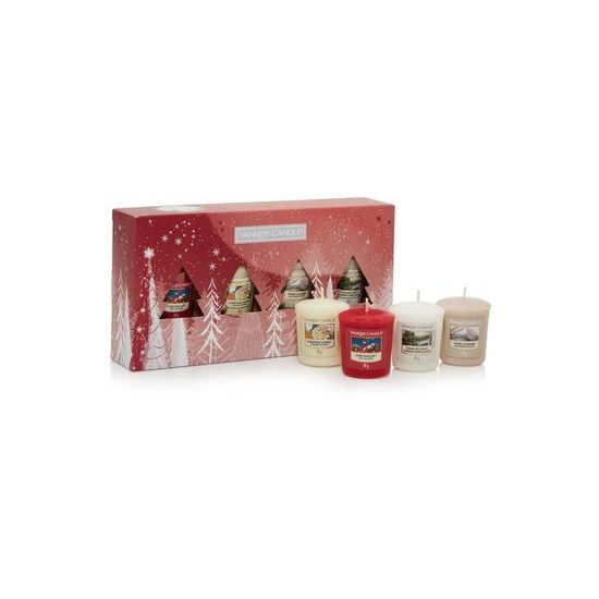 Yankee Candle - Vánoční dárková sada votivní svíčka 4ks