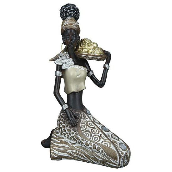 Dekorácia černoška Burundi, 9x13x19 cm