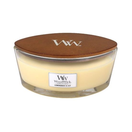 WoodWick - Lemongrass & Lily, svíčka loď 453.6 g