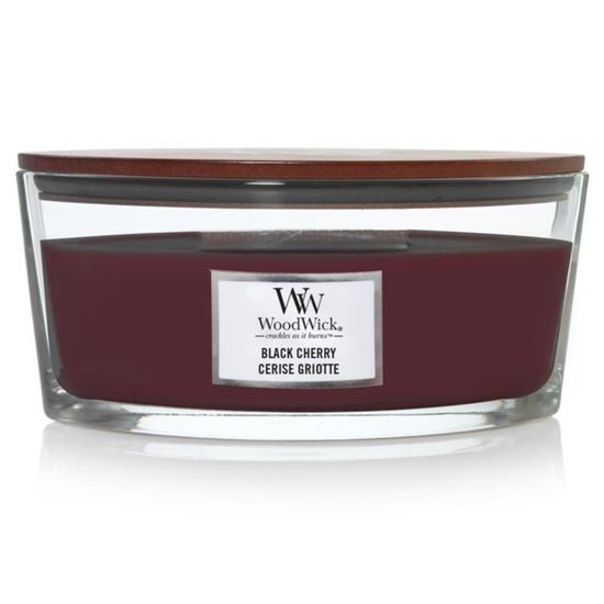 WoodWick - Black Cherry svíčka loď, 453.6 g