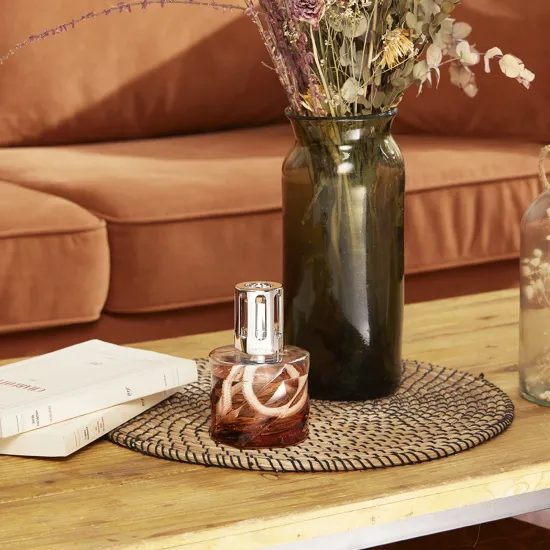 Maison Berger Paris - Darčeková sada: Katalytická lampa Spirale jantárová + Rhubarb radiancia, 250 ml