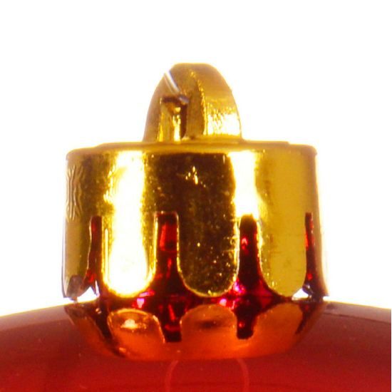 Vánoční plastová ozdoba červená, 14 cm