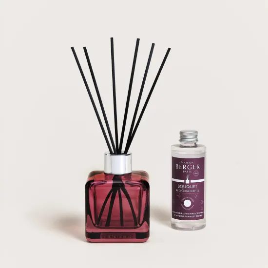 Maison Berger Paris - Aroma difuzér Cube - Vůně vody a pudru, 125 ml