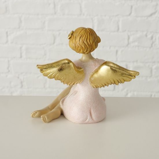 Dekorace anděl Virginy sedící 1ks, 14x11x14 cm