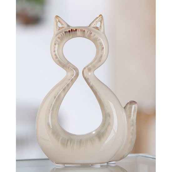 Keramická dekorace figura kočky Catty, 6x11x17 cm