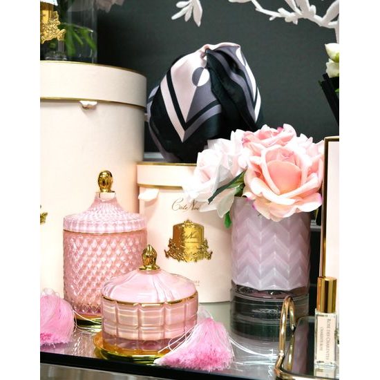 Côte Noire - Art Deco sviečka Pink & Gold, Ružové šampanské