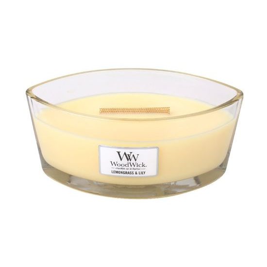 Woodwick - Lemongrass & Lily, sviečka loď 453.6 g