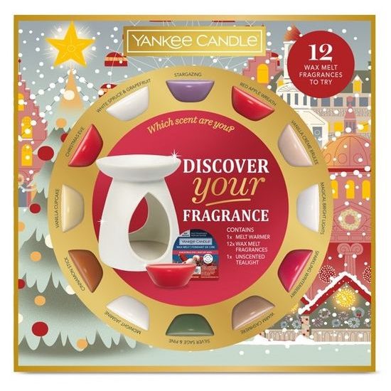 Yankee Candle - Vánoční dárková sada aromalampa +12ks vonný vosk