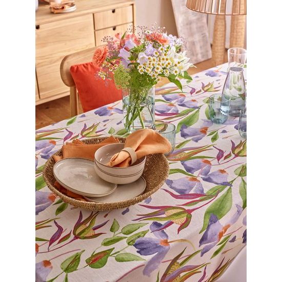 Ubrus na stůl Eliza krémový s květy 120x120cm, Sander