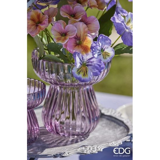 Jarná sklenená váza Bifold 1ks, 15,5x15 cm