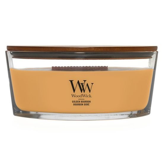 WoodWick - Golden Bourbon svíčka loď, 453.6 g