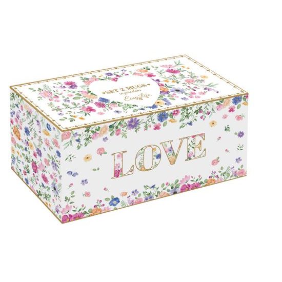 Porcelánová sada dvou hrnků Mon Amour 320 ml, Easy Life