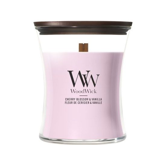 WoodWick - Cherry Blossom & Vanilla svíčka váza střední, 275 g