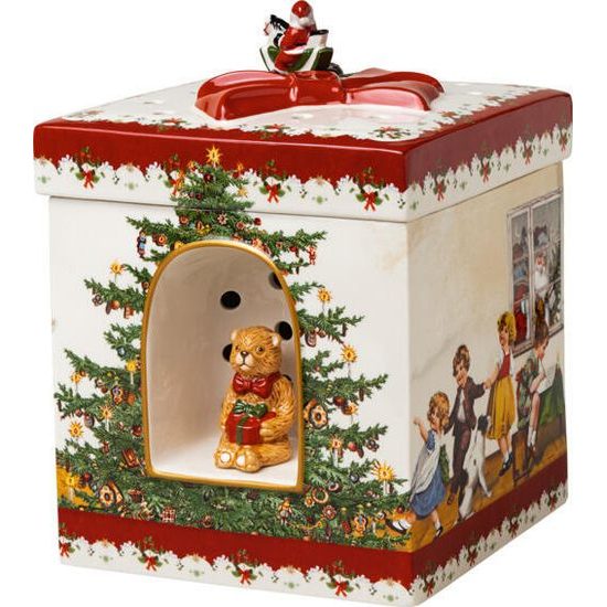 Christmas Toys hracia skrinka / svietnik, darček s motívom detí, 17x17x21,5 cm, Villeroy & Boch