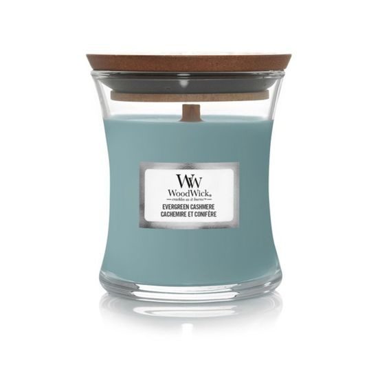 WoodWick - Evergreen Cashmere svíčka, váza malá 85 g