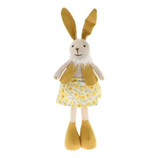 Velikonoční dekorace zaječice žlutá/béžová, 13x8x49 cm