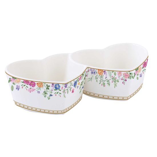 Porcelánové misky v tvare srdca Mon Amour 20x9,5 cm, Easy Life