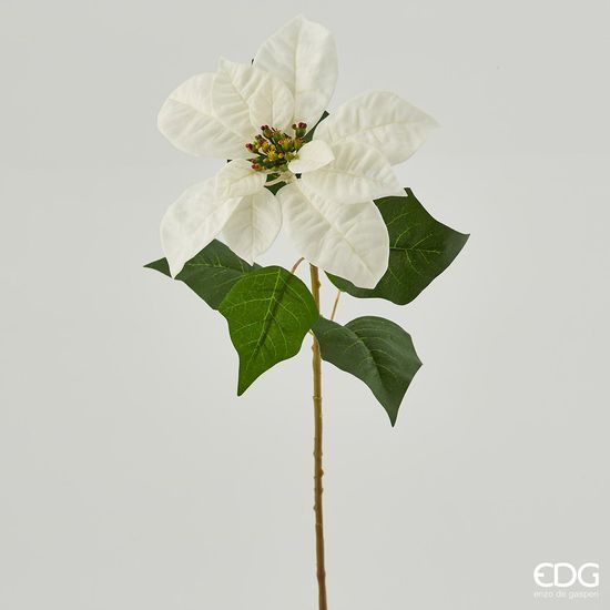 Vánoční hvězda květina bílá, 50x19 cm