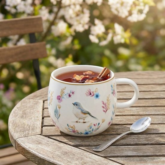 Porcelánový hrnek na čaj/kávu Fancy Garden 400ml, Easy Life