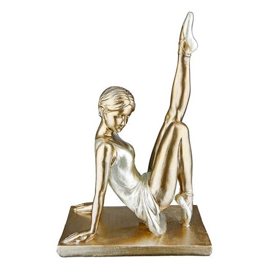 Dekorace figura baletka zlatá, 6x12x18,5 cm