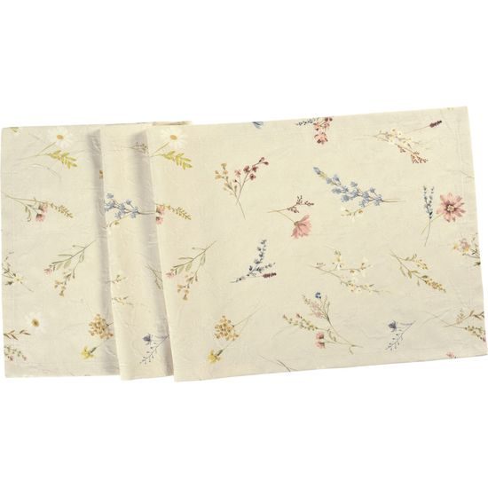 Behúň na stôl Flam krémový s kvetmi 40x100cm, Sander