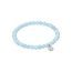 Náramok so sklenenými kryštálmi Baby blue 3-8mm 1ks, 18 cm
