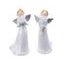 Vianočný anjel v bielych šatách, 5,5x8x16 cm