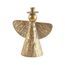 Vianočný kovový svietnik / dekorácia anjel zlatý, 25,5x23x12,5 cm