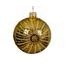 Vianočná sklenená zlatá ozdoba s lúčmi, 8 cm