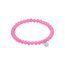 Náramek se skleněnými krystaly neonově světle růžový 3-8mm 1ks, 18 cm