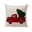 Vianočný vankúš s výplňou auto so stromčekom, 45x45 cm
