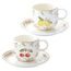Porcelánová sada šálek s podšálkem na espresso 2ks Fancy Fruit třešně/citron 120ml, Easy Life