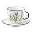 Porcelánová šálka a podšálka Herbarium 250 ml, Easy Life