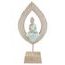 Dekorace Buddha Meditation v listu na klínku, 6,5x15,5x31,5 cm