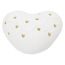 Porcelánová dekorace srdce s LED osvětlením bílé, 14x15,5x8 cm