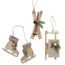 Drevené dekorácie lyže/sane/korčule na zavesenie 1ks, 10x2x17 cm