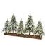 Vánoční dekorace zasněžené stromy s LED osvětlením, 65x15x35 cm