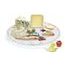 Otočný skleněný servírovací talíř bílý Les Fromages v dárkovém balení 32cm, Easy Life