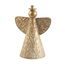 Vianočný kovový svietnik / dekorácia anjel zlatý, 38x29,5x20 cm