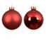 Sada vánočních skleněných ozdob 4ks červená, 10 cm