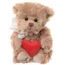 Plyšový medvedík Lovely Anton so srdcom, 25 cm
