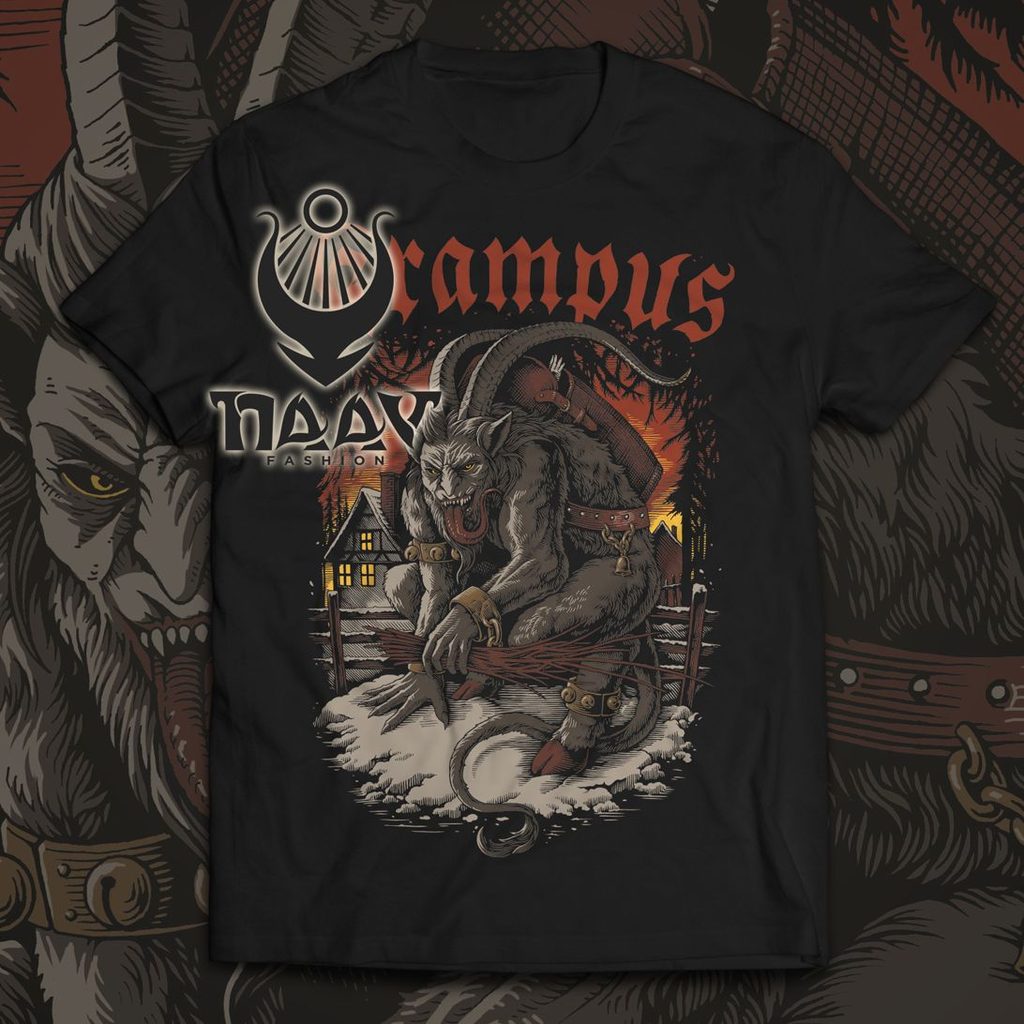 Naav - rock, metal, pohanství obchod - KRAMPUS pánské tričko barevné - Naav  - Trička pánská - Oblečení