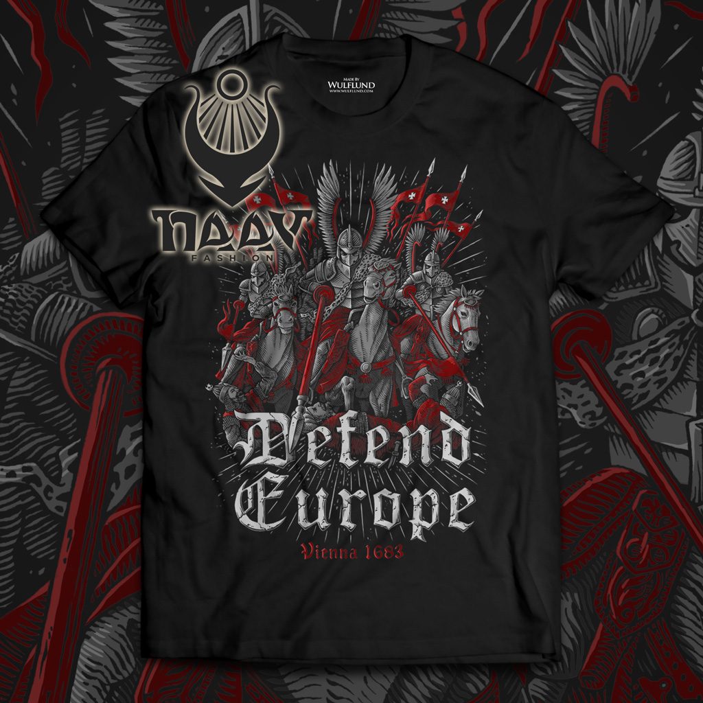 Naav - rock, metal, pohanství obchod - DEFEND EUROPE - HUSAŘI 1683, pánské  tričko - Naav - Trička pánská - Oblečení