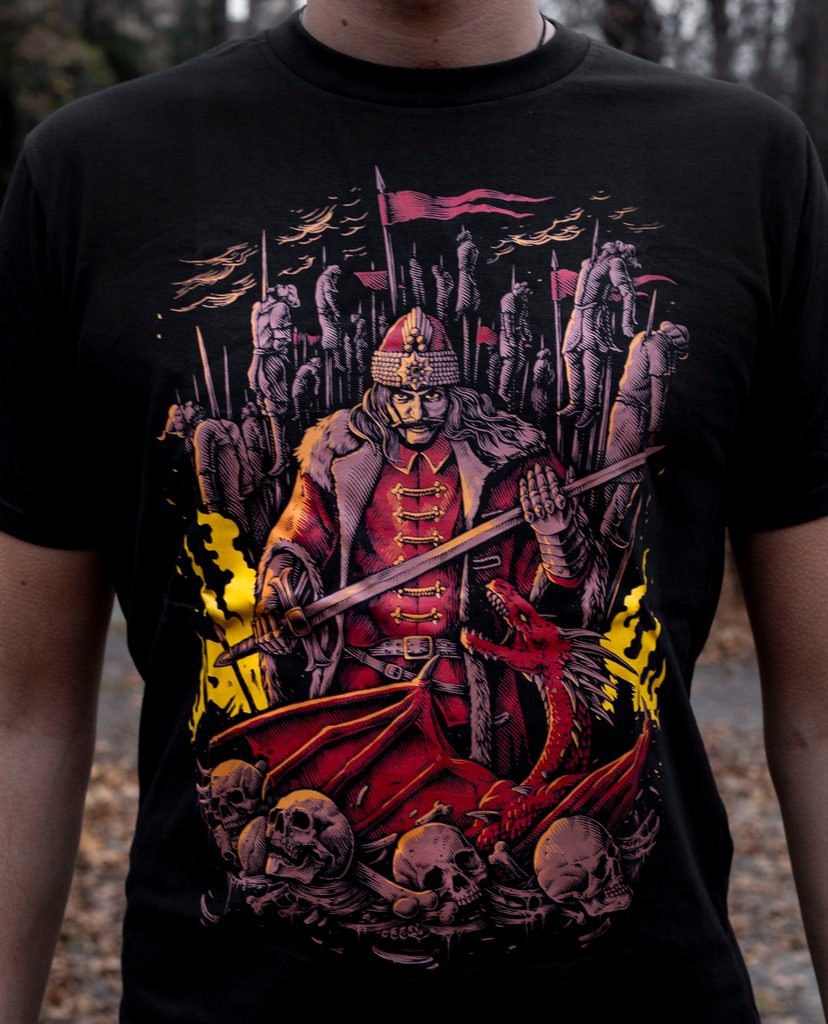 Naav - rock, metal, pohanství obchod - Vlad the Impaler, men's T-shirt  colored - Naav - Men's T-Shirts - Clothes