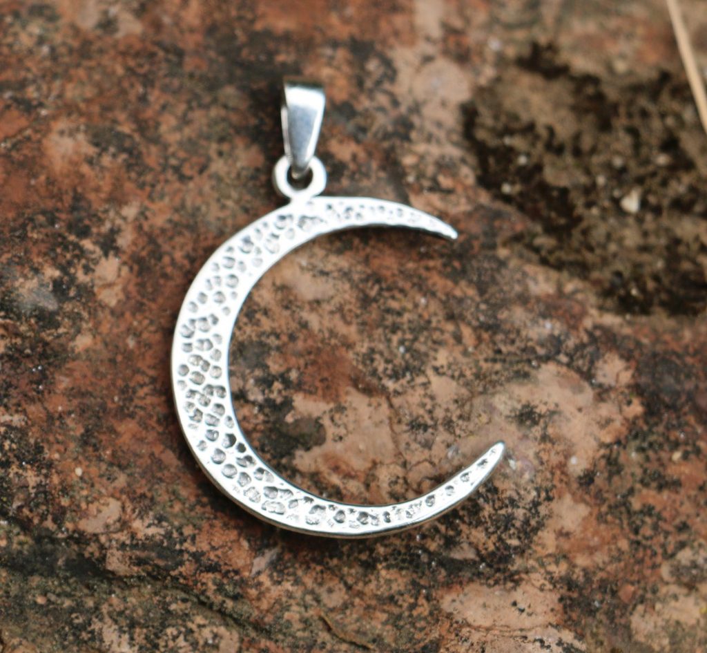 Naav - rock, metal, pohanství obchod - LUNA - MOON, silver pendant -  Pendants - silver - Silver Jewellery