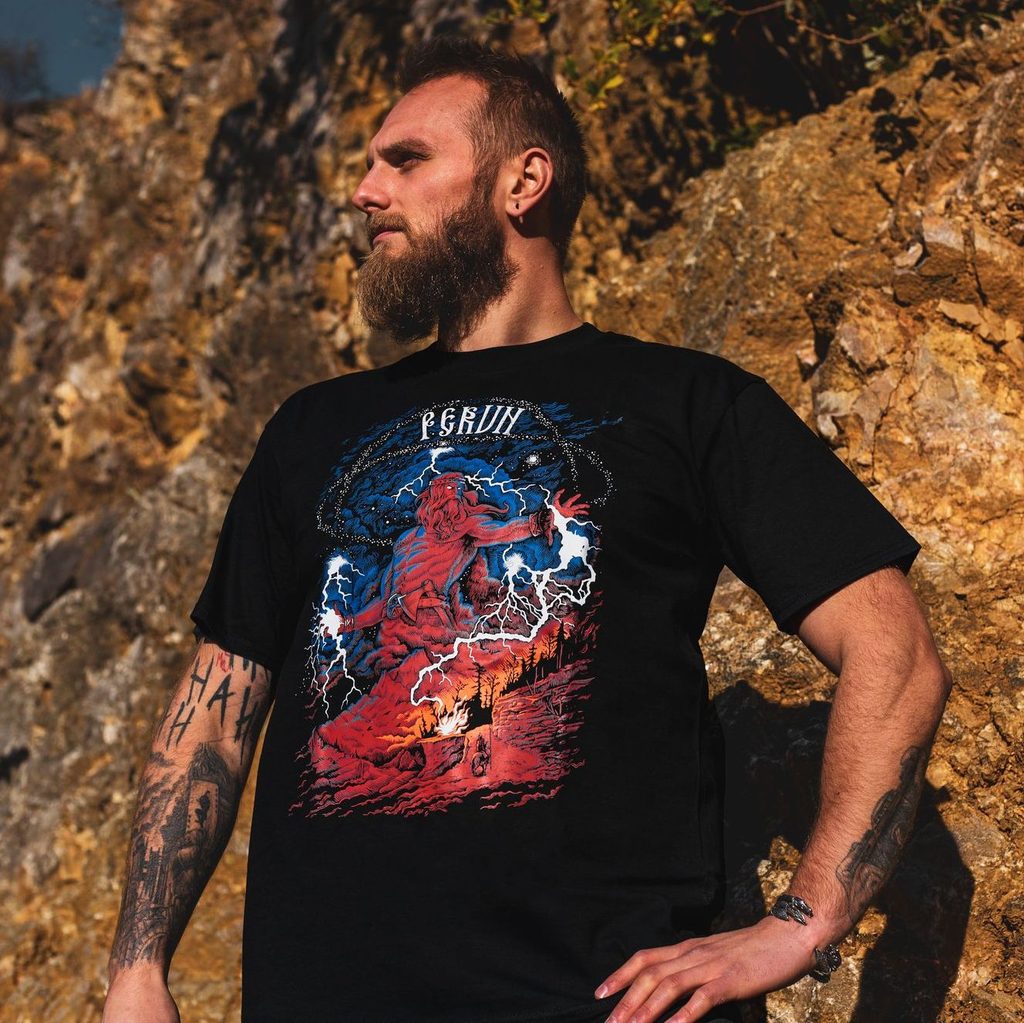 Naav - rock, metal, pohanství obchod - PERUN, tričko barevné, Naav - Naav -  Trička pánská - Oblečení