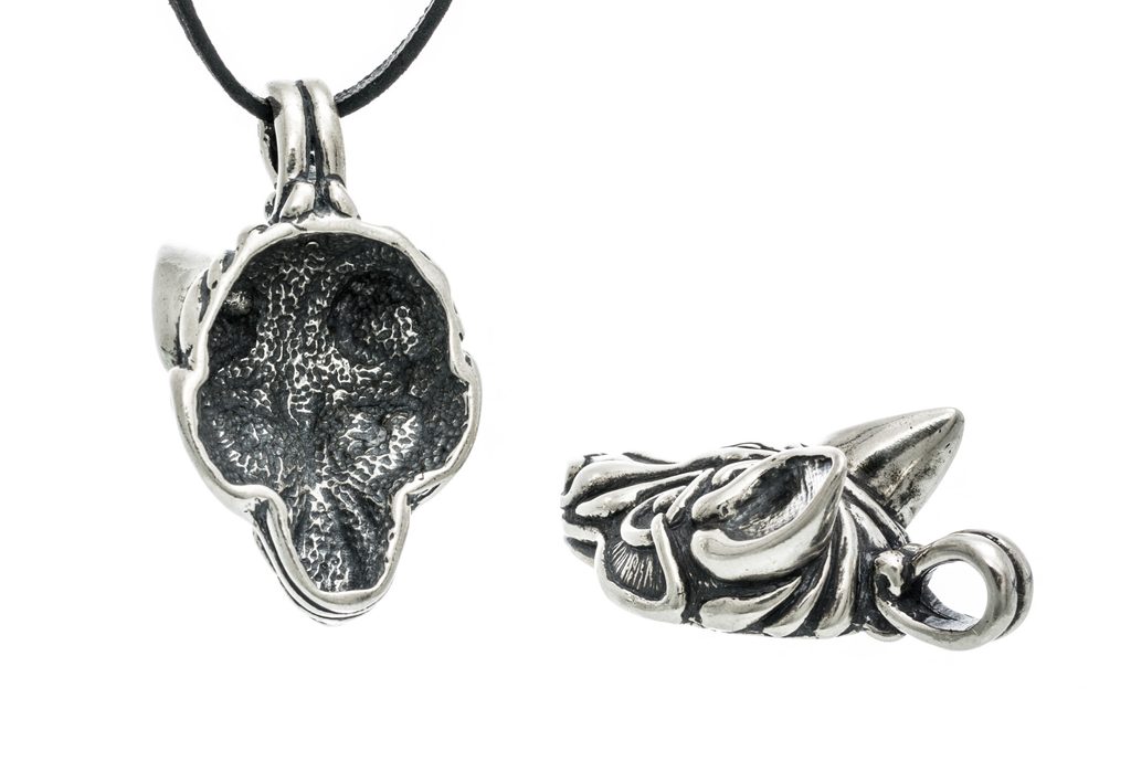 Naav - rock, metal, pohanství obchod - VLK FENRIR, stříbrný přívěšek,  vikinský výtvarný styl, stříbro 925, 16 g - větší - Přívěsky - stříbro -  Šperky stříbrné