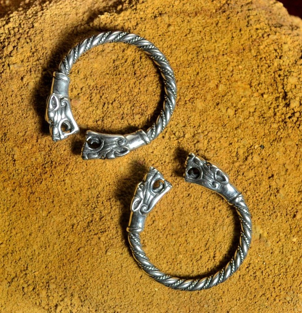 Naav - rock, metal, pohanství obchod - DVA VLCI - Fenrir, prsten vlk,  stříbro 925 - Prsteny - stříbro - Šperky stříbrné