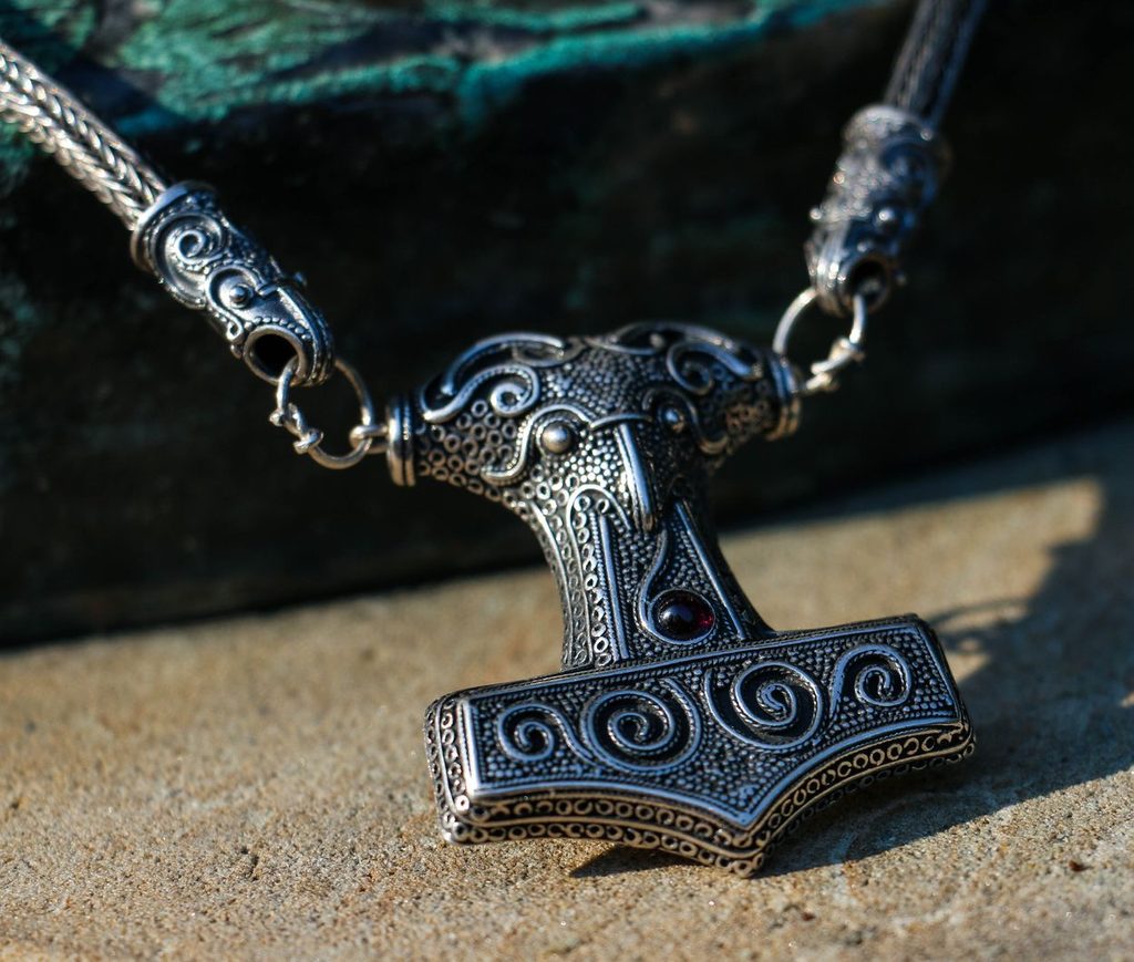 Naav - rock, metal, pohanství obchod - THOROVO KLADIVO Scania, Viking Knit,  vikingský náhrdelník, stříbro 925 - Přívěsky - stříbro - Šperky stříbrné