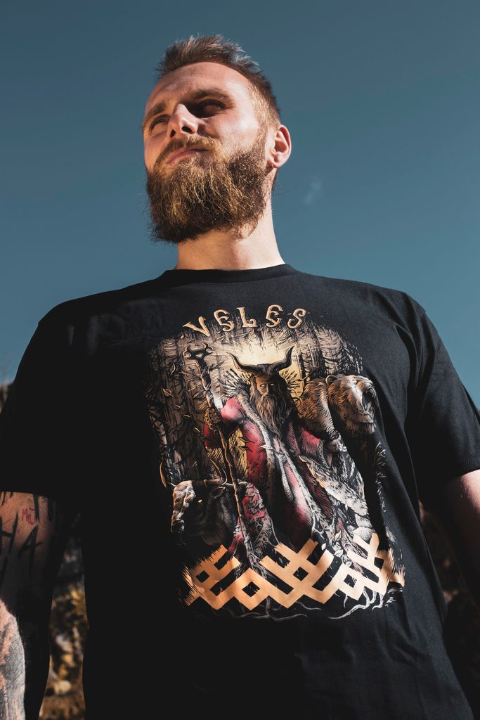 Naav - rock, metal, pohanství obchod - VELES, slovanské pánské tričko Naav  - Naav - Trička pánská - Oblečení